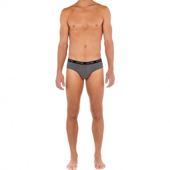  Juego de 3 calzoncillos HOM Boxerlines - gris, navy y negro - HOM 402467-V002 