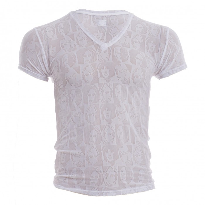 Picasso White - V Neck Shirt - L'HOMME INVISIBLE MY73-PIC-002