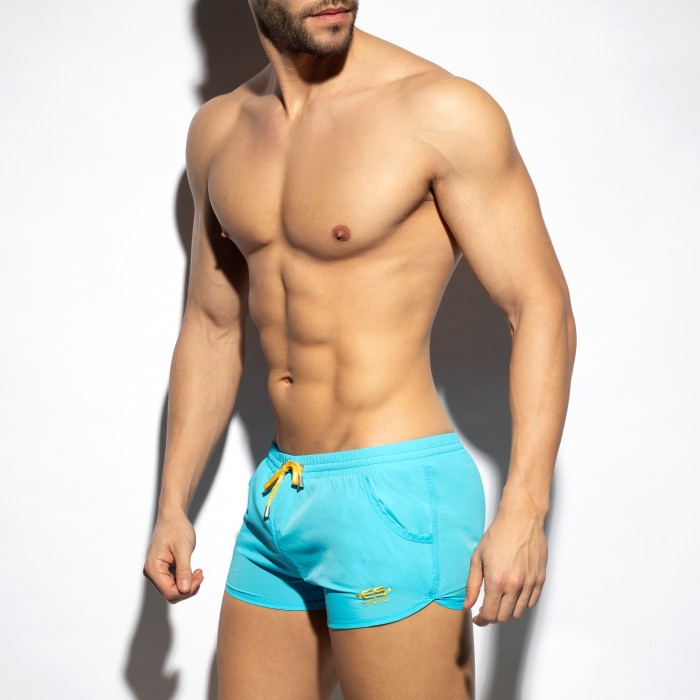  Short de bain Plain Rocky - turquoise - ES COLLECTION 2204-C08 