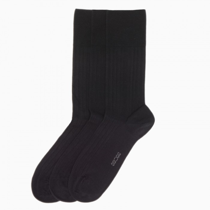  Lot de 3 paires de chaussettes HOM Triple Pack Coton - noir - HOM 405161-V001 