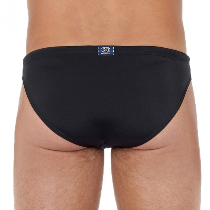 Slip de bain de la marque HOM - Micro Slip de bain HOM Sea life - noir - Ref : 402533 0004