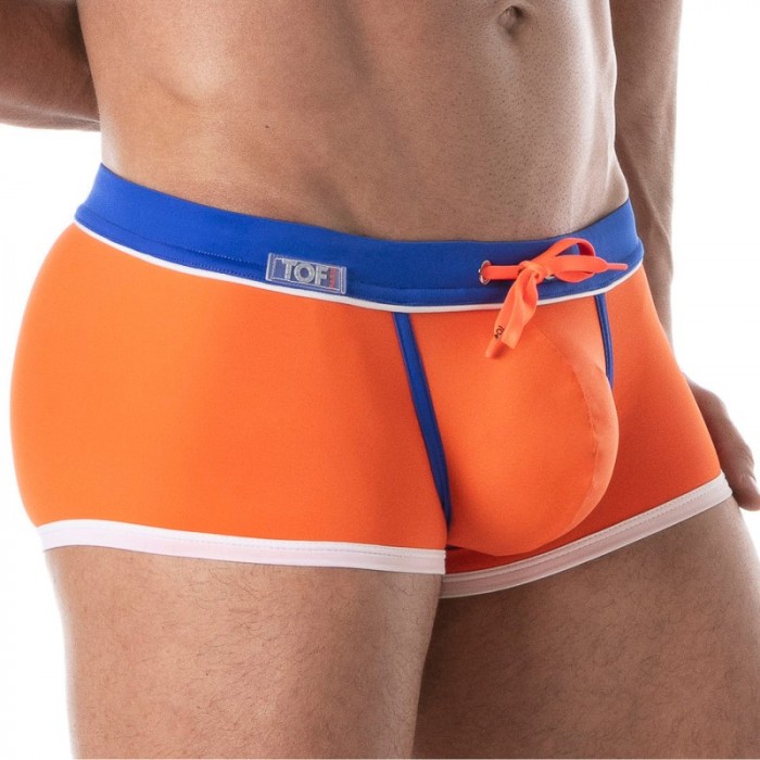 Boxer, shorty de bain de la marque TOF PARIS - Boxer de bain Holidays TOF PARIS - orange - Ref : TOF247O