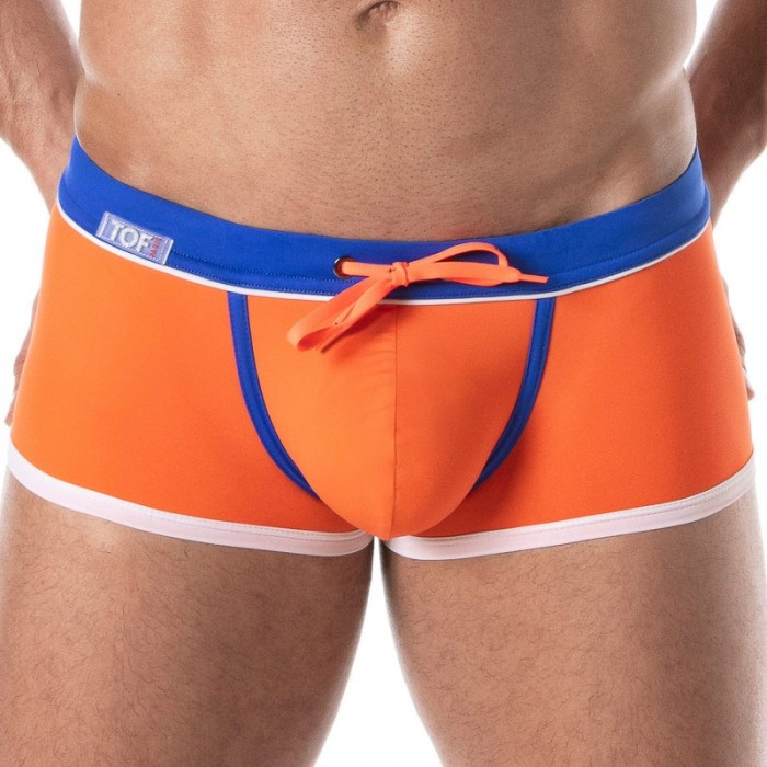 Boxer corti, bagno Shorty del marchio TOF PARIS - Boxer da bagno Holidays TOF PARIS - arancione - Ref : TOF247O