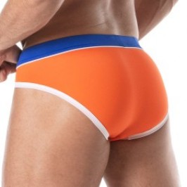 Slip de bain de la marque TOF PARIS - Slip de bain taille basse Holidays Tof Paris - orange - Ref : TOF248O