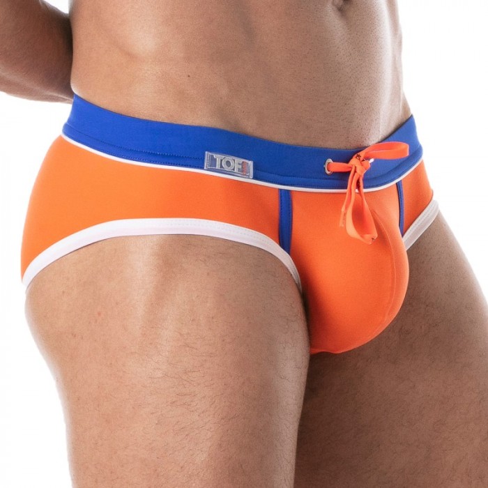 Bath Brief of the brand TOF PARIS - Holidays Swim Briefs TOF PARIS - orange - Ref : TOF248O