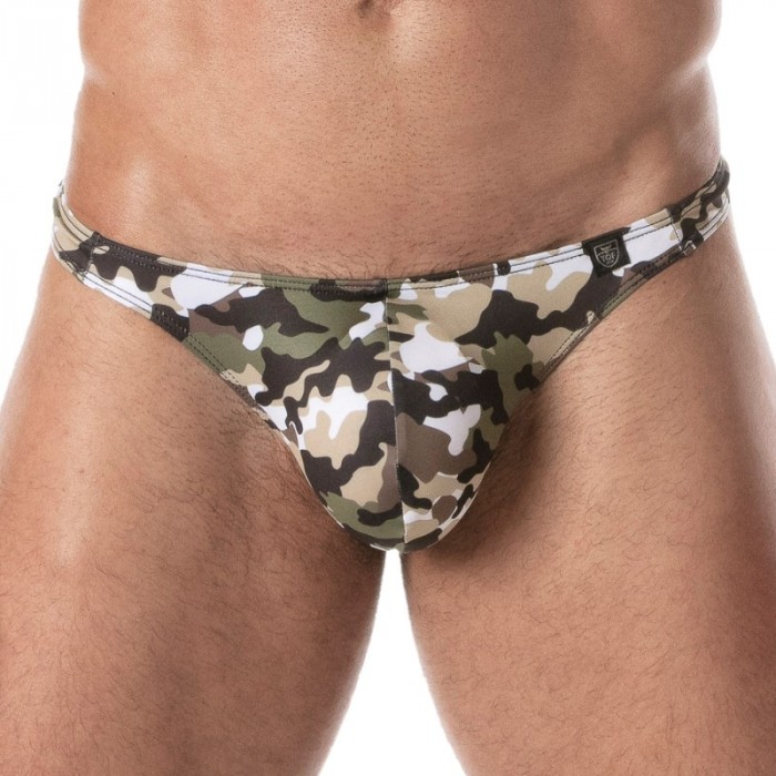 Bath Brief of the brand TOF PARIS - Iconic swim thong - camouflage - Ref : TOF253K