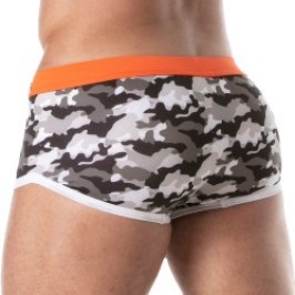 Boxer, shorty de bain de la marque TOF PARIS - Boxer de bain taille basse Iconic - Camouflage gris - Ref : TOF207G