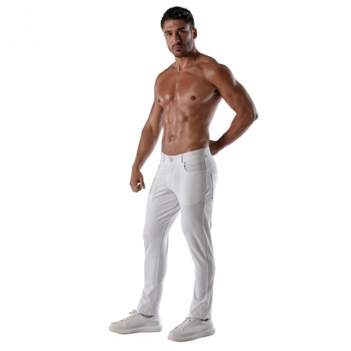 Pantalones de la marca TOF PARIS - Chino Patriot - Pantalon blanco - Ref : TOF217B