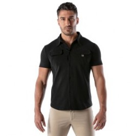 Camicia del marchio TOF PARIS - Camicia a maniche corte Patriot Tof Paris - Nero - Ref : TOF219N