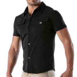 Camicia del marchio TOF PARIS - Camicia a maniche corte Patriot Tof Paris - Nero - Ref : TOF219N