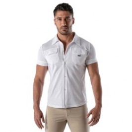 Shirt of the brand TOF PARIS - Tof Paris Patriot Short Sleeve Shirt - White - Ref : TOF219B