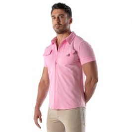 Shirt of the brand TOF PARIS - Tof Paris Patriot Short Sleeve Shirt - Pink - Ref : TOF219P