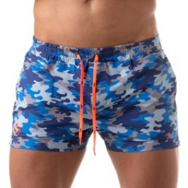 Badehosen der Marke TOF PARIS - Iconic Badeshorts Tof Paris – Blau-Tarnung - Ref : TOF209BU