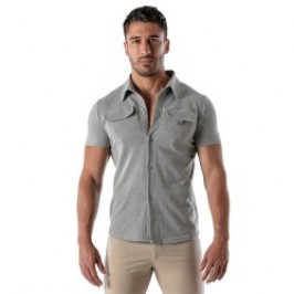 Chemise de la marque TOF PARIS - Chemise à manche courte Patriot Tof Paris - Gris - Ref : TOF219G