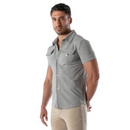 Camicia del marchio TOF PARIS - Camicia a maniche corte Patriot Tof Paris - Grigio - Ref : TOF219G