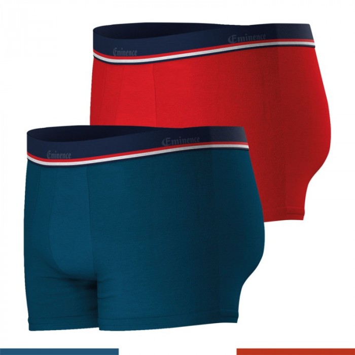 Boxer shorts, Shorty of the brand EMINENCE - Set of 2 men s boxers Made of France Eminence - red and blue - Ref : LW01 2310