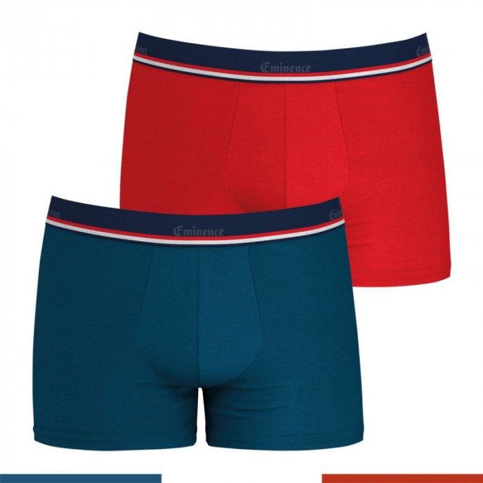 Boxer shorts, Shorty of the brand EMINENCE - Set of 2 men s boxers Made of France Eminence - red and blue - Ref : LW01 2310