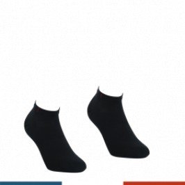 Calcetines de la marca EMINENCE - Lote de 2 pares de medias de algodón peinado hecho en Francia Eminence - negro - Ref : LV01 23