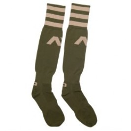 Socken der Marke ADDICTED - Lange Socken AD - kaki - Ref : AD382 C12