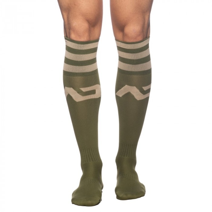 Socks of the brand ADDICTED - Long socks AD - khaki - Ref : AD382 C12