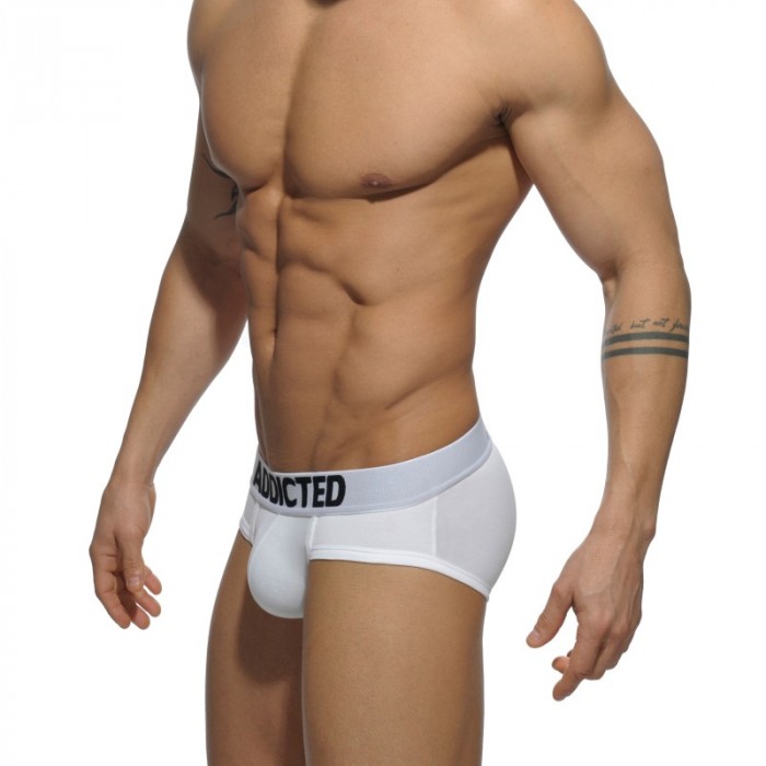 Slip, Tanga de la marque ADDICTED - Slip my basic - blanc - Ref : AD467 C01