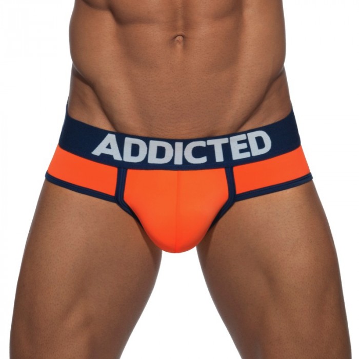 Badeschein der Marke ADDICTED - Badehose Briefe - orange - Ref : AD540 C04