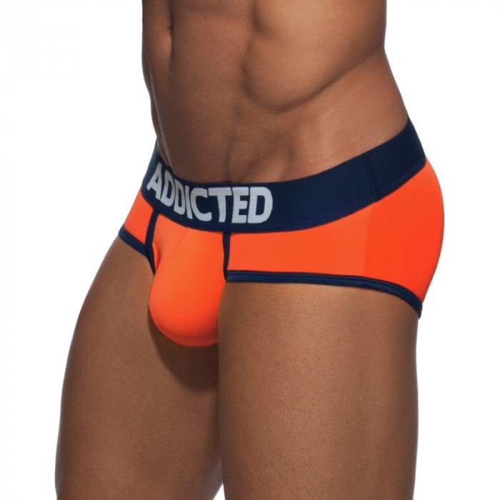 Slip de bain de la marque ADDICTED - Slip Swimderwear - orange - Ref : AD540 C04