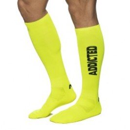 Calzini del marchio ADDICTED - Calze lunghe neon - giallo - Ref : AD1155 C31