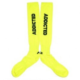 Chaussettes & socquettes de la marque ADDICTED - Chaussettes longues néon - jaune - Ref : AD1155 C31