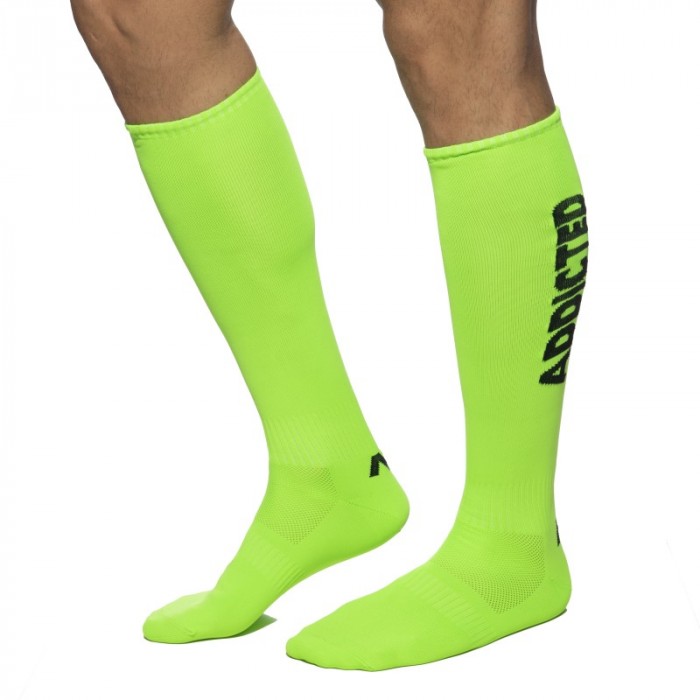 Socks of the brand ADDICTED - Chaussettes longues néon - green - Ref : AD1155 C33
