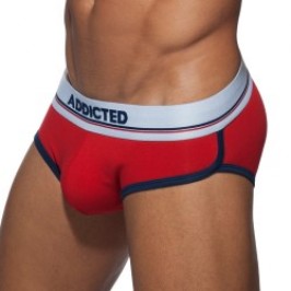 Slip de la marca ADDICTED - Calzoncillos de curva rojo - Ref : AD727 C06