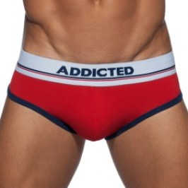 Slip, Tanga de la marque ADDICTED - Slip Curve rouge - Ref : AD727 C06