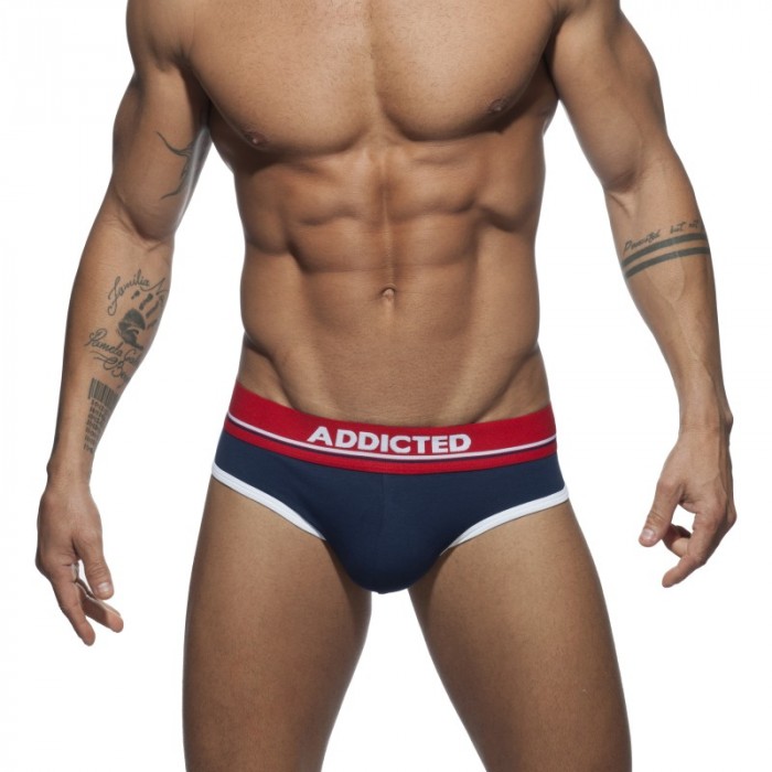 Brief of the brand ADDICTED - Navy curve briefs - Ref : AD727 C09