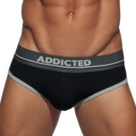 Slip de la marca ADDICTED - Calzoncillos de curva negro - Ref : AD727 C10