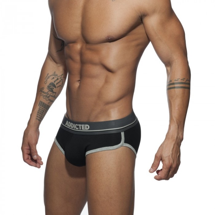 Brief of the brand ADDICTED - Black curve briefs - Ref : AD727 C10