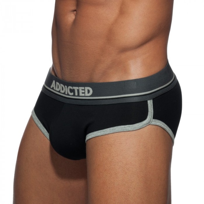 Brief of the brand ADDICTED - Black curve briefs - Ref : AD727 C10