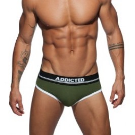 Brief of the brand ADDICTED - Khaki curve briefs - Ref : AD727 C12