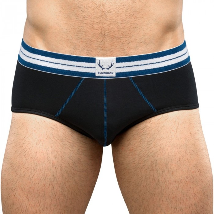 Slip, Tanga de la marque BLUEBUCK - Slip Classique Bluebuck noir - Ref : BR BFNS