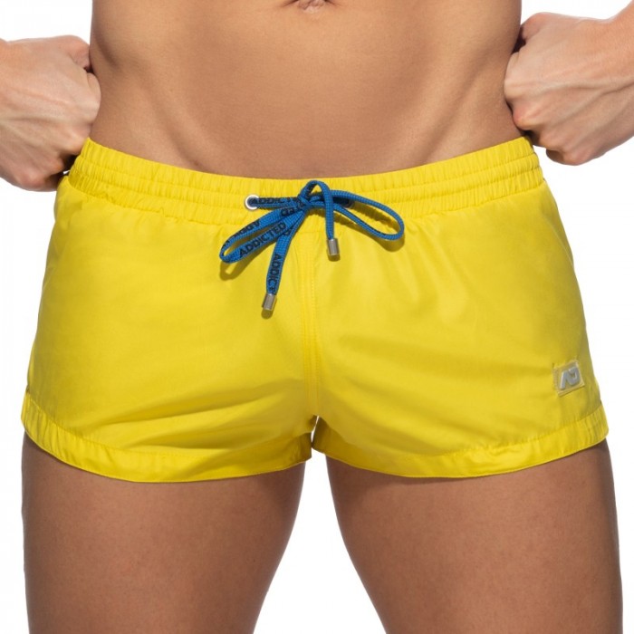 Short de bain de la marque ADDICTED - Mini Short de bain Basic - jaune - Ref : ADS111 C03