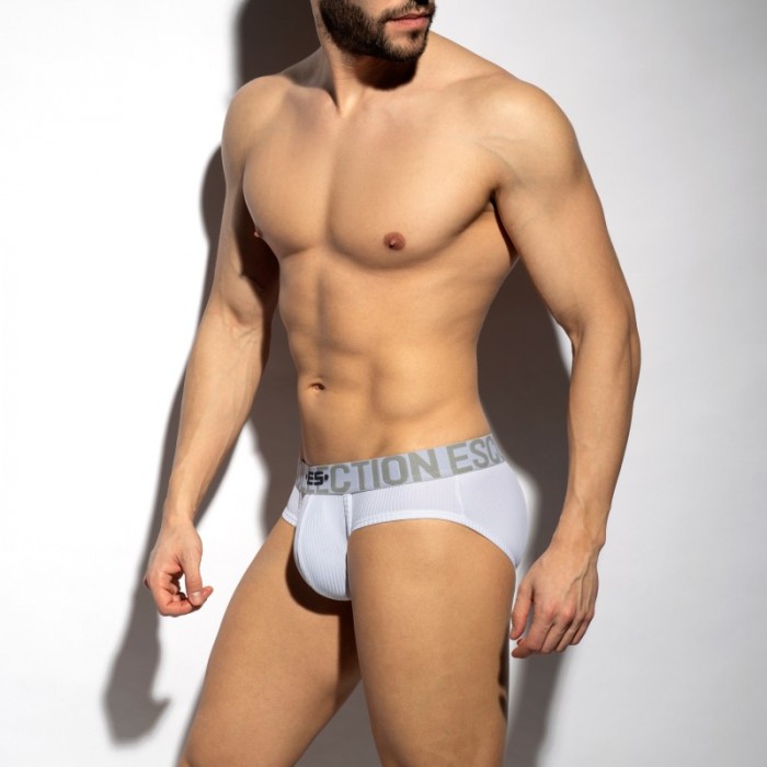 Slip de la marca ES COLLECTION - Slip Recycled Rib - blanco - Ref : UN570 C01