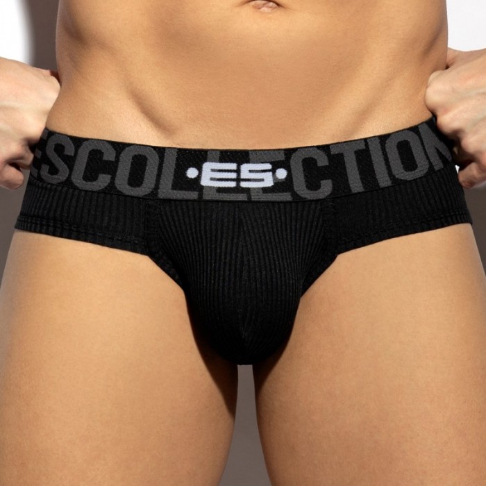 Brief of the brand ES COLLECTION - Recycled Rib brief - black - Ref : UN570 C10