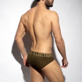 Slip de la marca ES COLLECTION - Slip Recycled Rib - caqui - Ref : UN570 C12