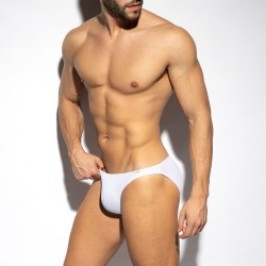 Slip, Tanga de la marque ES COLLECTION - Bikini Recycled Rib - blanc - Ref : UN491 C01