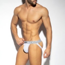 Jock strap de la marque ES COLLECTION - Jockstrap Recycled Rib - blanc - Ref : UN494 C01 