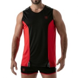 Top of the brand TOF PARIS - Tanktop Total Protection Tof Paris - Black/Red - Ref : TOF142NR