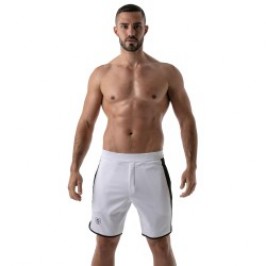 Sportwear de la marque TOF PARIS - Short long Gym Tof Paris - Blanc - Ref : TOF146B