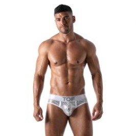 Slip, Tanga de la marque TOF PARIS - Slip Star Tof Paris - Argent - Ref : TOF172A