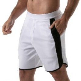 Sportswear of the brand TOF PARIS - Gym Long shorts Tof Paris - White - Ref : TOF146B