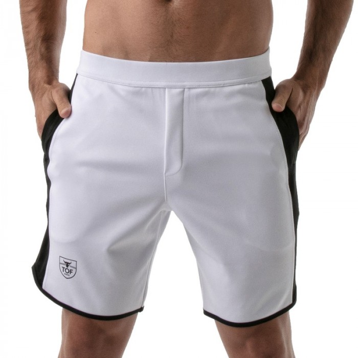 Sportswear der Marke TOF PARIS - Gym Lange Shorts Tof Paris - Weiß - Ref : TOF146B