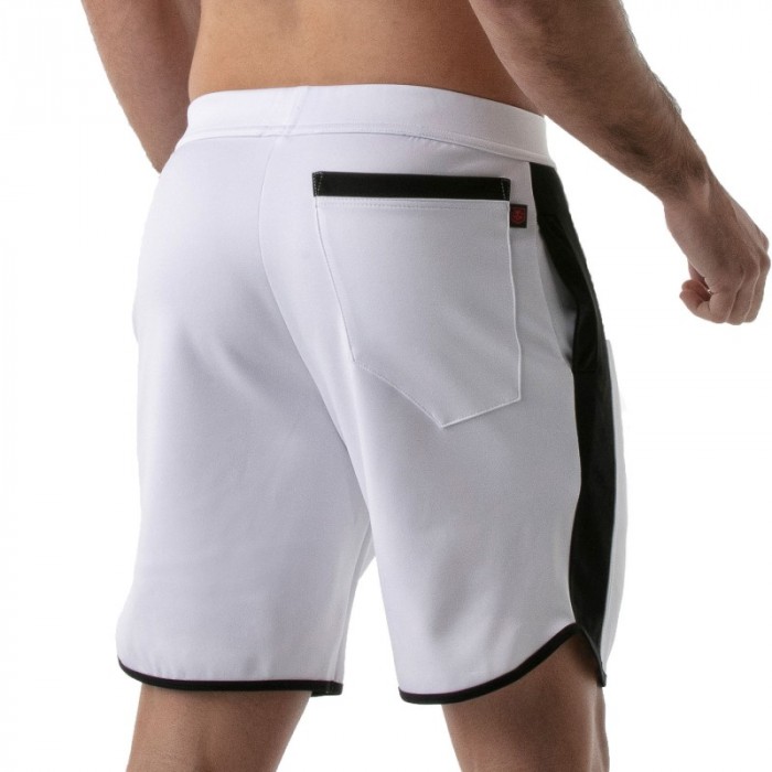 Sportswear of the brand TOF PARIS - Gym Long shorts Tof Paris - White - Ref : TOF146B